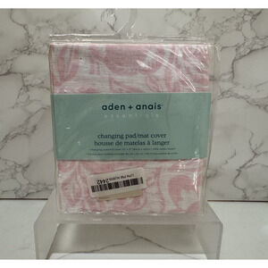 Aden + Anais Essentials Changing Pad / Mat Cover, Pink/White Flowers, New Sealed